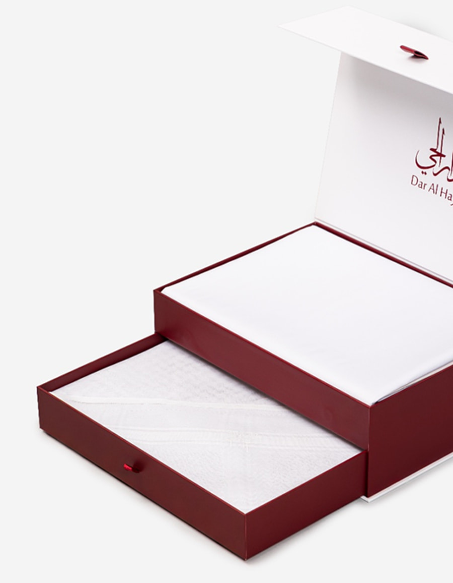 HNA Premium Fabric & White Shemagh Gift Box