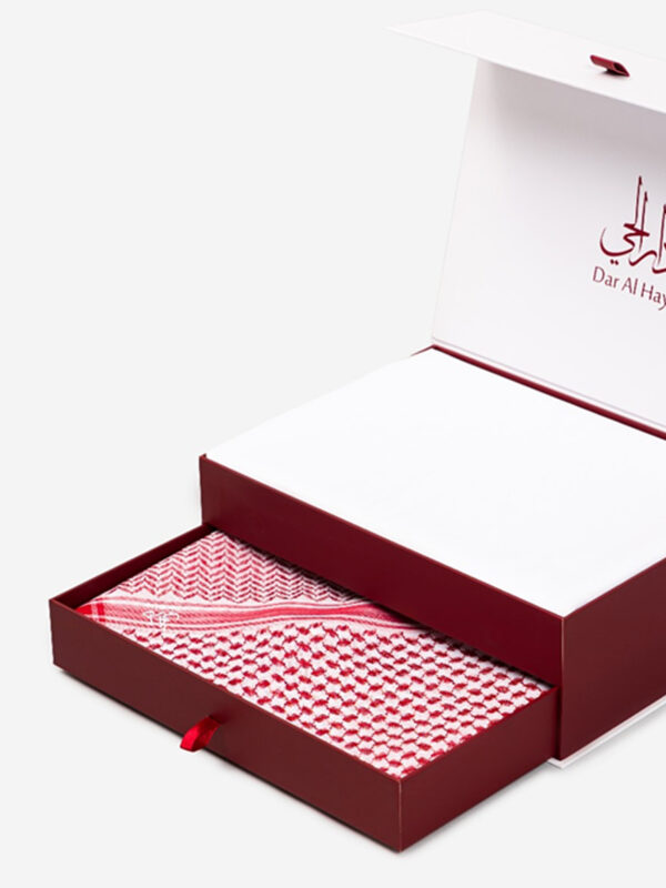 HYM Premium Fabric & Red Shemagh Gift Box